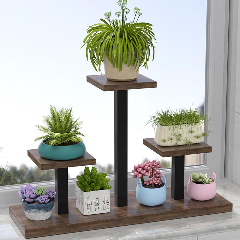 European Style Wrought Iron Multi-tier Plant Shelf