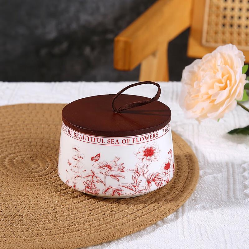 Chinese Ceramic Condiment Jar 06 Butterfly-Red