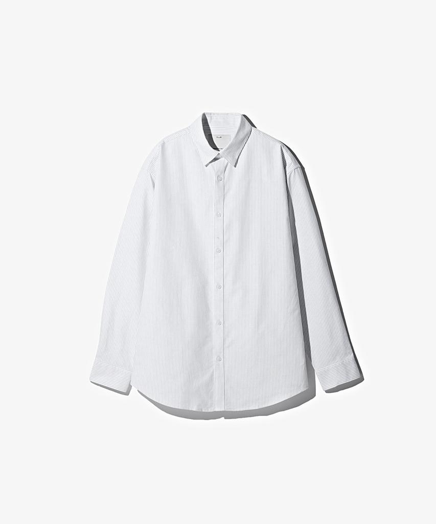 STCO Codigallery Peach-Finish Soft Oxford Shirt_Grey Stripe (Classic Fit)_Cdswz11Nt0