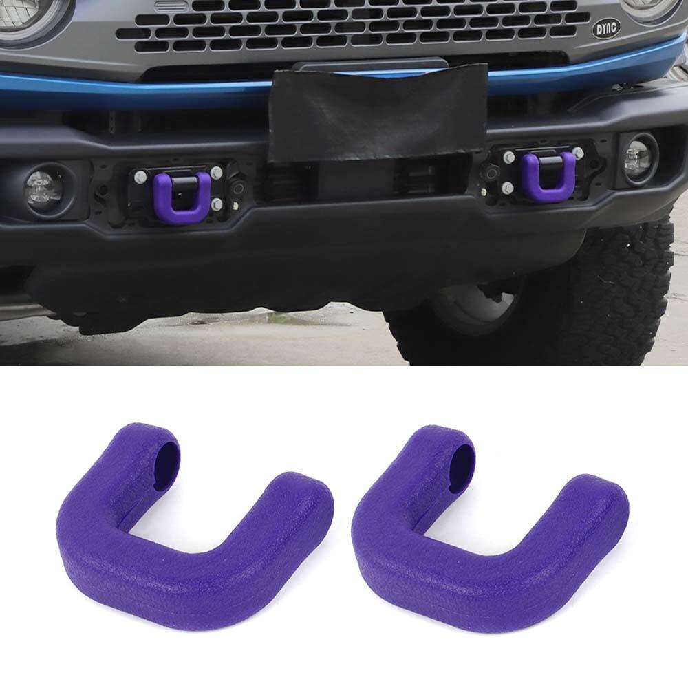 2X Front Bumper Track Tow Hook Decor Trim Cover For Ford Bronco  22 23 24 25