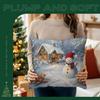 Christmas Snowman Cushions Pillowcase Polyester Cushion Cover Throw Pillow Sofa Decoration Pillowcover Home Car Sofa Decor