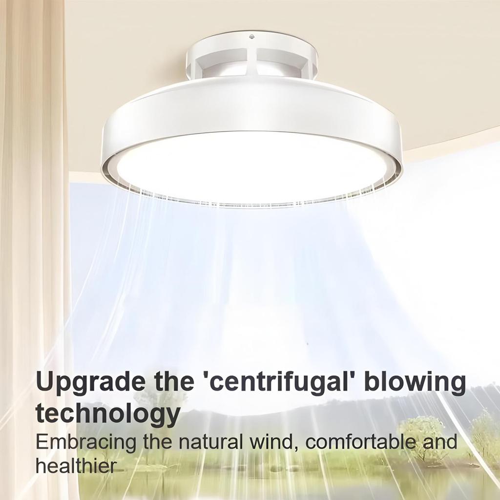 2026 New Model Bladeless Ceiling Fan Light: Invisible, Silent, Eye-Protective, Wide Voltage for Bedroom