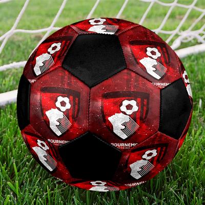 Afc Bournemouth Indoor Soccer Ball Colorful All Ages Size 5 Machine Stitched PVC Competition Ready Durable High-Bounce