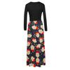 Women's Casual Long Sleeve Round Neck Christmas Print Dress
