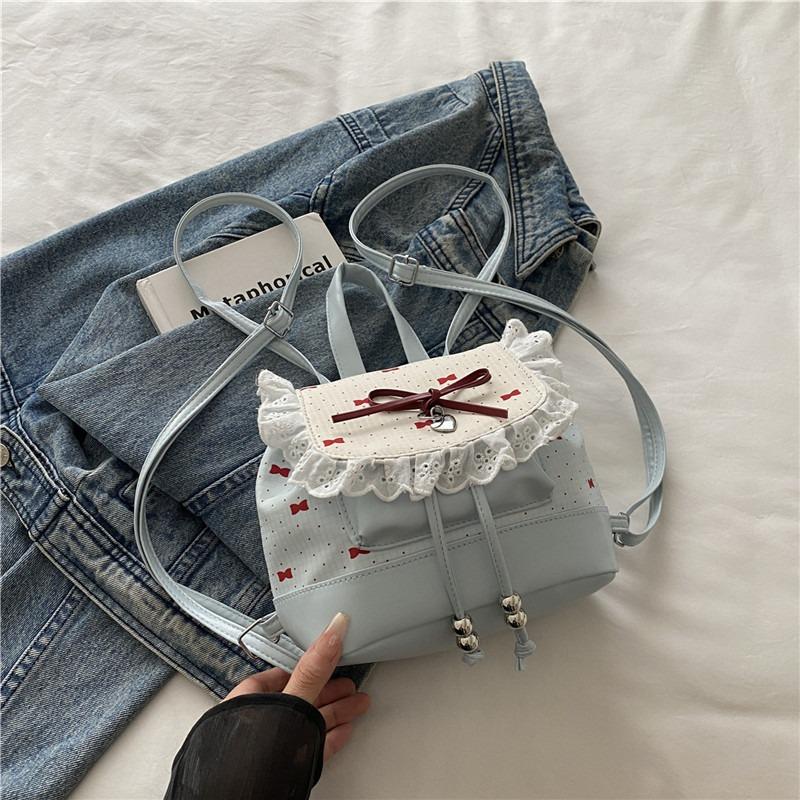 

Модный девичий стиль портативная маленькая сумка новый кружевной кружевной высокая ценность универсальный рюкзак
