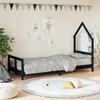 Children s Bed Black 80x200 cm Solid Pine Wood