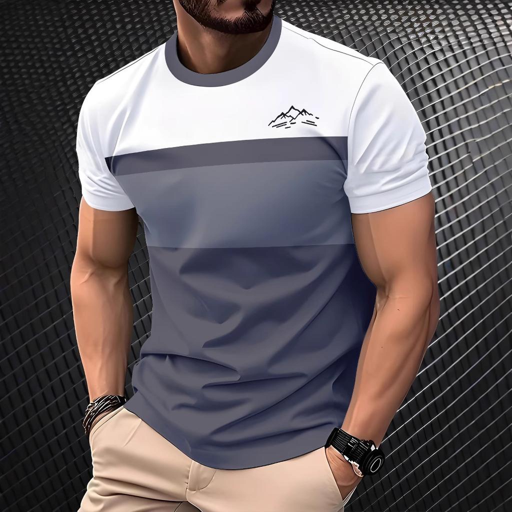 New Summer 3D Digital Printed Short Sleeved T-shirt for Men's Casual Style 3D Printed T-shirt