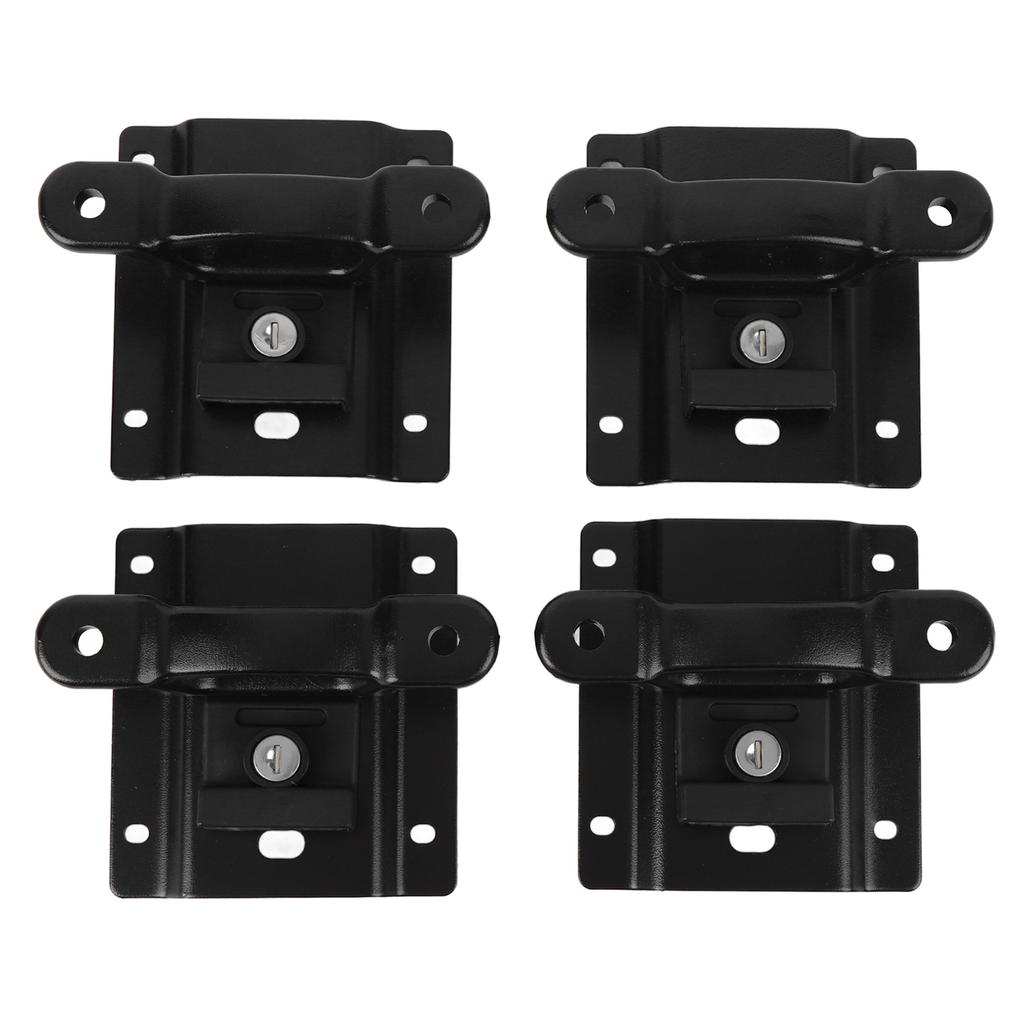 4 Pcs Truck Bed Tie Down Anchors with Plates Alloy Steel Secure Fastening Point FL3Z 99000A64 B for Raptor 2015 To 2025