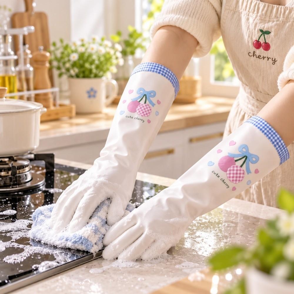 Thickened Dishwashing Gloves Waterproof Cleaning Gloves Nitrile Household Gloves Kitchen Cleaning