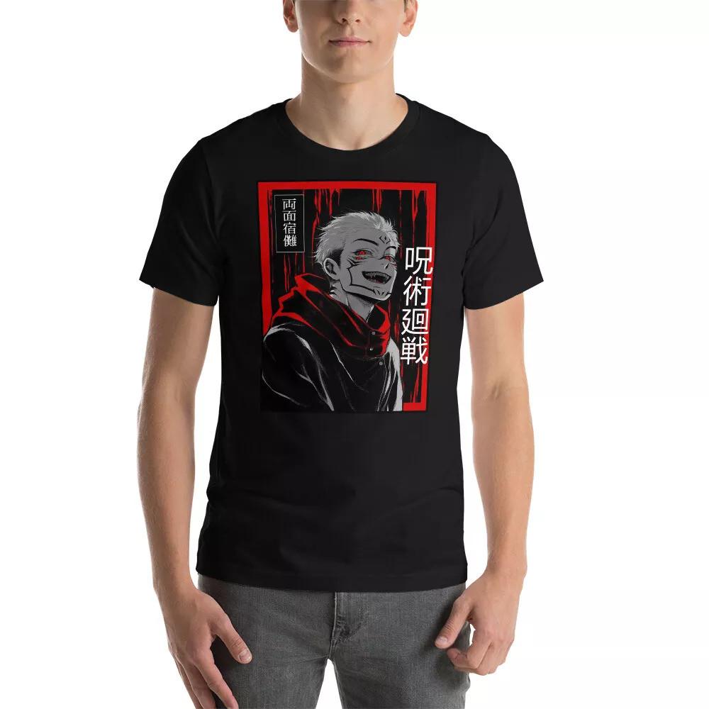 Jujutsu Kaisen Sukuna New , Yuji Itadori, Satoru Gojo, Megum Shirt Black Unisex T-Shirt XL