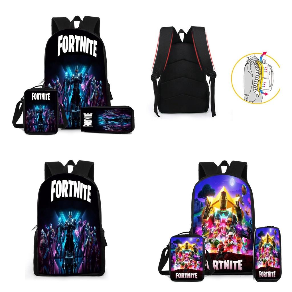 Set Zaino Fortnite ad Alta Capacità Resistente all'Usura Traspirante Perfetto per Adolescenti