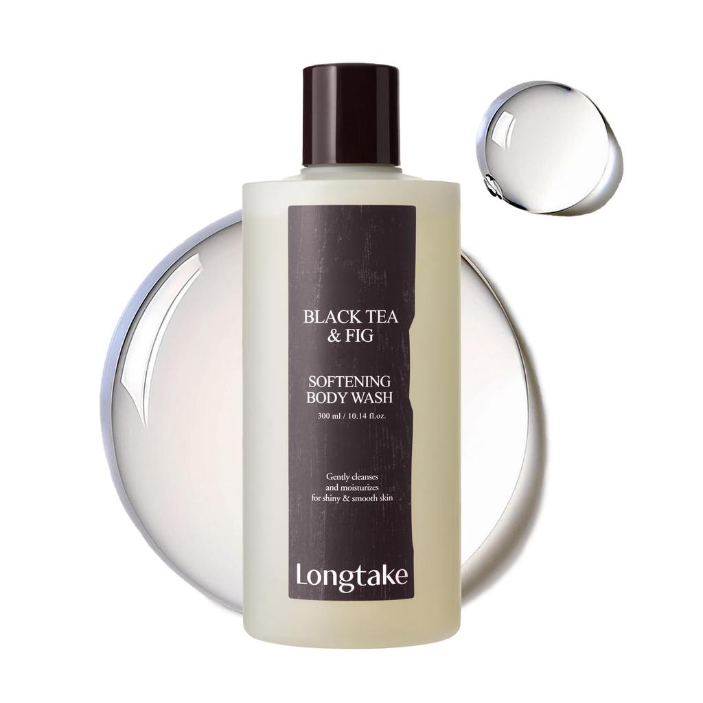LONGTAKE Official Body Soap Black Tea Fig Softening Body Wash 300ml Moisturizing Korean Cosmetics Fig Scent Vegan &
