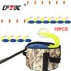 FTK 10pcs Ice Fishing Flag Outdoor Tip Up Braking Ice Fishing Flag With Fishing Rod Bag For-Winter Fishing Tackles Accessories