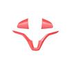 Steering Wheel Border Panel Cover Trim For Honda Fit Jazz 14-20 Red Carbon Fiber