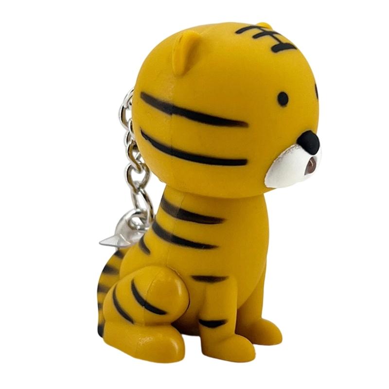 ABS Animal Shaped Flashlight Keychain Builts In Light for Dark Conditions Cartoon Animal Portable Accessory