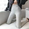 Gray Leggings Women's Autumn Wear High Waist Thread Elastic Tight Autumn and Winter Thermal Pants Women's Thin Legs Look Thin