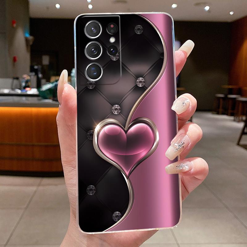 For Samsung S21 Ultra Case Clear Casing Fashion Butterfly Flower Soft TPU Silicone Cover For Samsung Galaxy S20 Ultra Phone Case