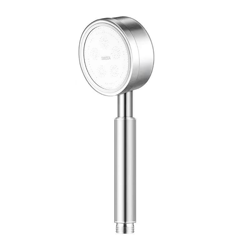 304 Stainless Steel Pressurized Shower Set with Handheld Head, Hose, and Descaling Feature