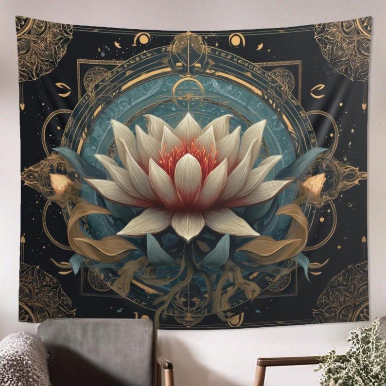 Mandala tapestry 75x100 чёрный