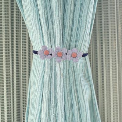 Praktyczna klamra do zasłony Wygodna, dekoracyjna, ręcznie robiona magnetyczna klamra do zasłony Klips z bawełnianym paskiem do codziennego użytku