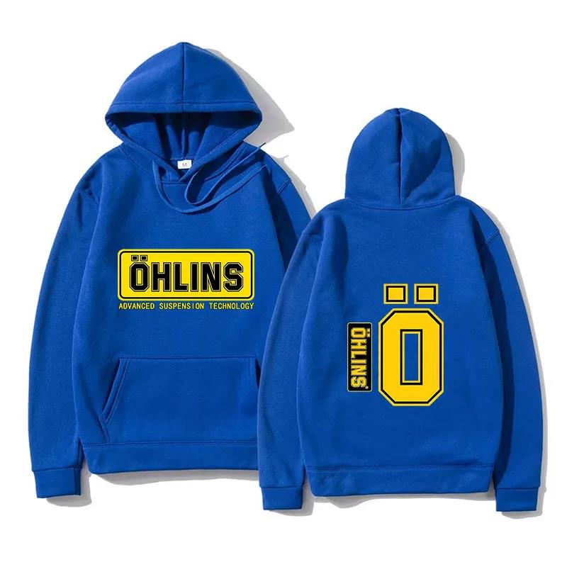 2025 Autumn Winter Men Suspension Car Thermal Sweatshirt  Motorcycle Sport Racing Ohlins Shock Hoodies Long SleevesLadies Unisex