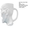 Skull Coffee Mug with Handle White Human Skull Drinking Mug 3D Shaped Novelty Drinkware for Halloween Home Kitchen Decor