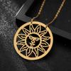 Smiling Sunflower Pendant Necklace Bohemian Style Necklace Jewelry