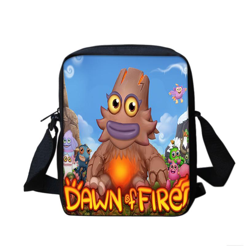 My Singing Monsters Bag Game Cartoon Print Large Capacity New Kindergarten Elementary School Boys and Girls