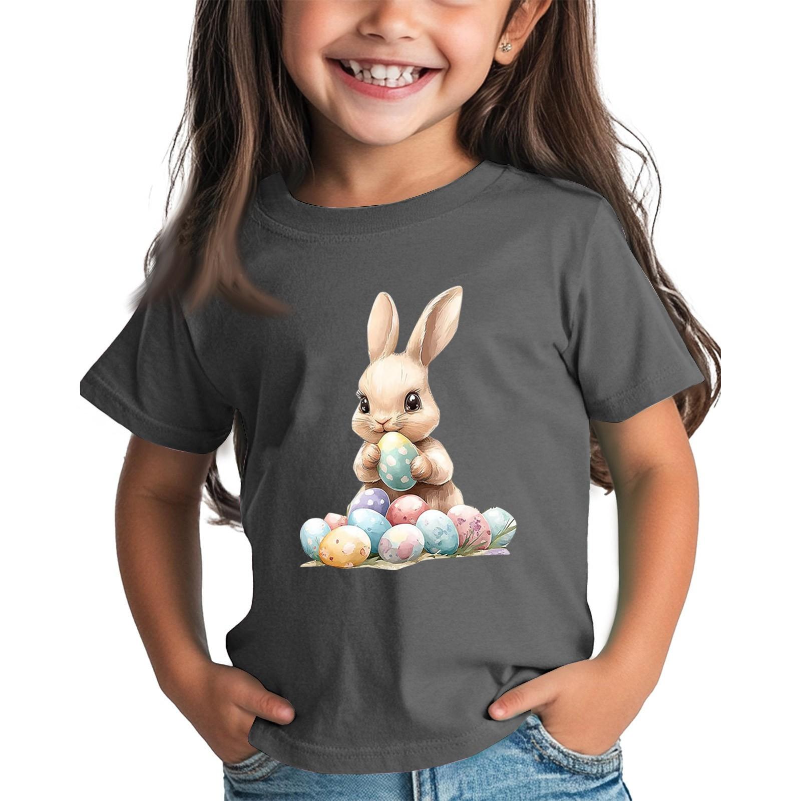 

Детские топы для мальчиков и девочек с пасхальным принтом, футболка с коротким рукавом, топы, нижняя футболка 160