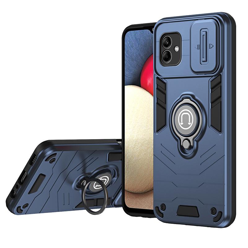 For Samsung A04 A04E Shockproof Camera Full Protection Phone Case For Samsung Galaxy A04E Case Armor Car Magnet Ring Stand Cover