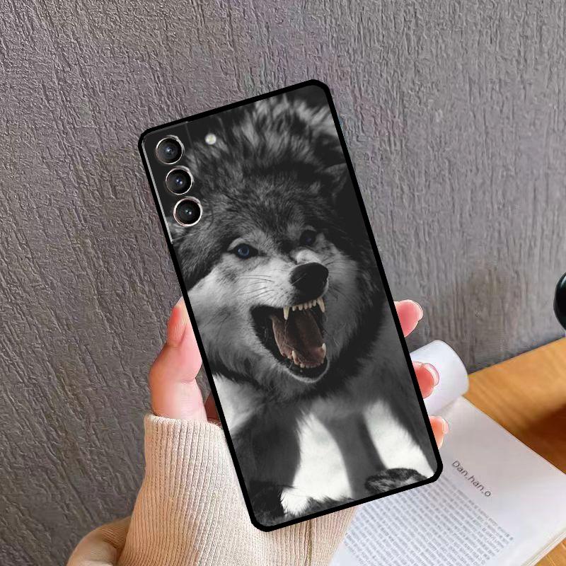 Animal The Wolf Howl Case For Samsung Galaxy S23 S22 S21 Ultra S9 S10 Note 10 Plus Note 20 Ultra S20 FE Cover