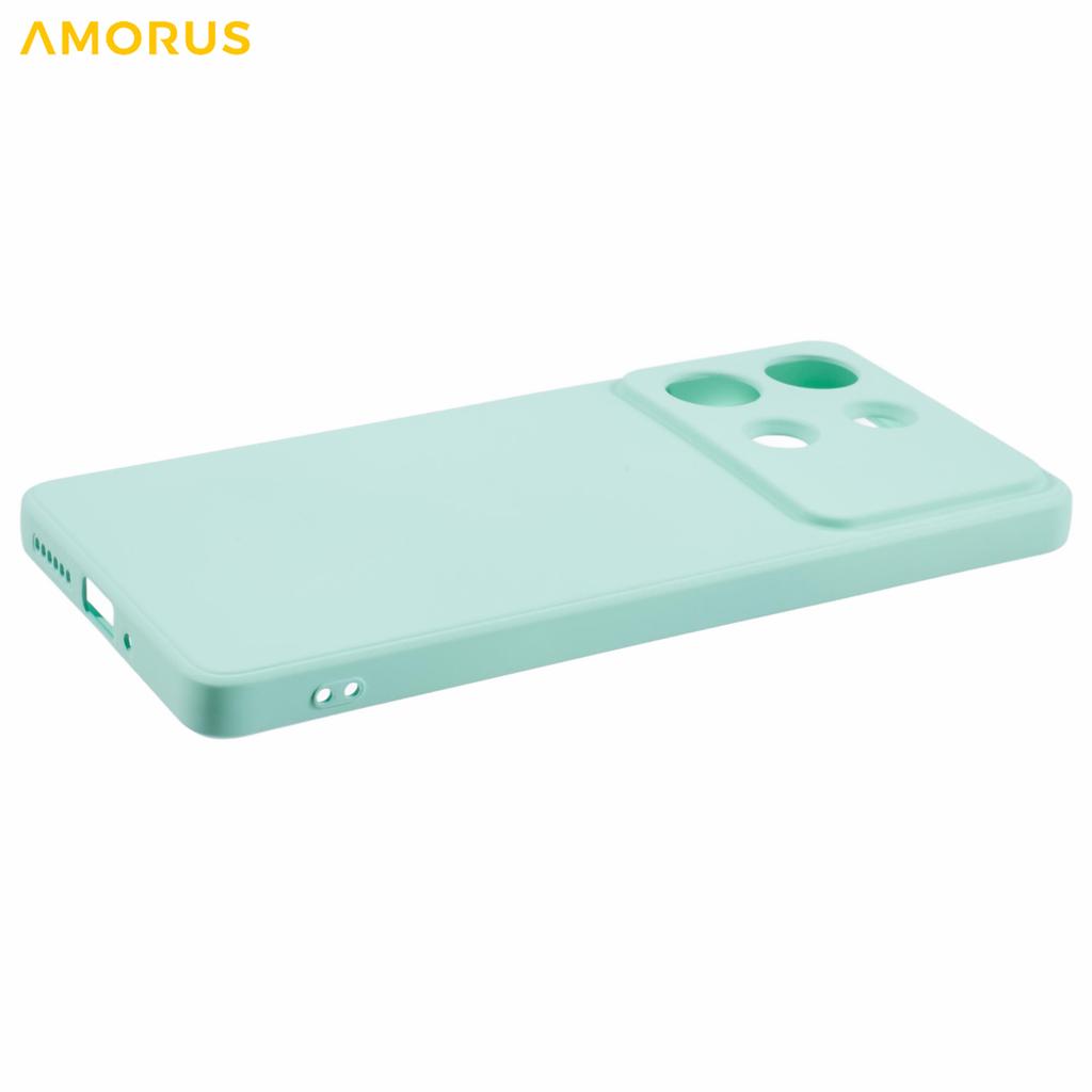 AMORUS For Xiaomi Redmi Note 13R Pro 5G Case Precise Cutouts TPU Fiber Lining Shockproof Phone Cover