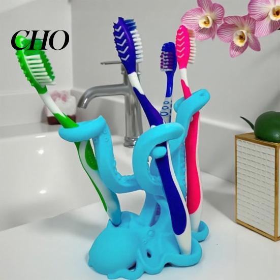 Divertente Portaspazzolino Tentacolo di Polpo Stampato 3D Ispirato all'Oceano Costiero Organizer da Bagno Salvaspazio Supporto per Vita Marina Nautica da Bancone
