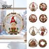Hanging String Decoration Christmas Faux Diamond Art Suncatcher 2D Flat Window Ornament Suncatcher Beaded Pattern Acrylic Holiday for Home