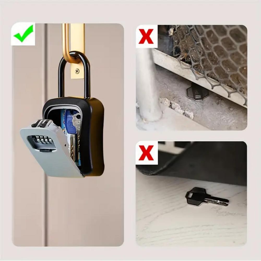 Combination Lock Key Box, Rainproof and Loss-proof, Click To Change the Password, Outdoor Wall-mounted, Family Use, Plastic Material