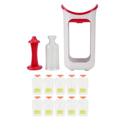 Outdoor Portable Repast Puree Squeezer Tool Syrup Consisting Subpackage Bag Rose Red