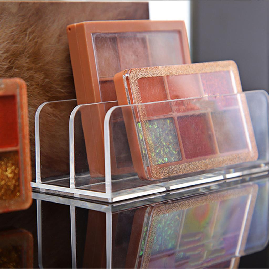 Eyeshadow Palette Organizer Makeup Eyepowder Storage Tray Cosmetic Rack Holder for Vanities Bathroom Countertop 7 Grids
