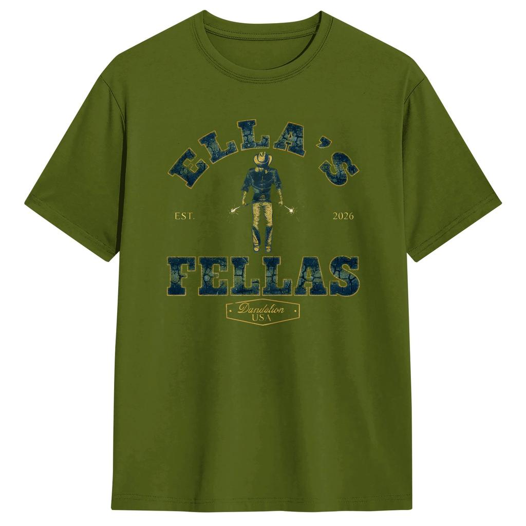 Ella Fellas Club T Shirt Unisexs Vintage TShirts Beach Crew Neck Harajuku Tee Shirt Hot Sale Oversized Tops