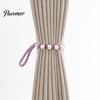 Non-damaging Curtain Holders 2Pcs Tiebacks with Pearls, Handmade Decorative Holdbacks Rope, Outdoor Farmhouse Elegant Tie Backs for Curtains,