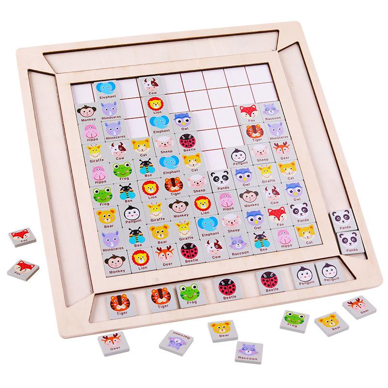 Çocuklar İçin Ahşap Noktaları Birleştirme Mantık Eğitimi Bulmacası