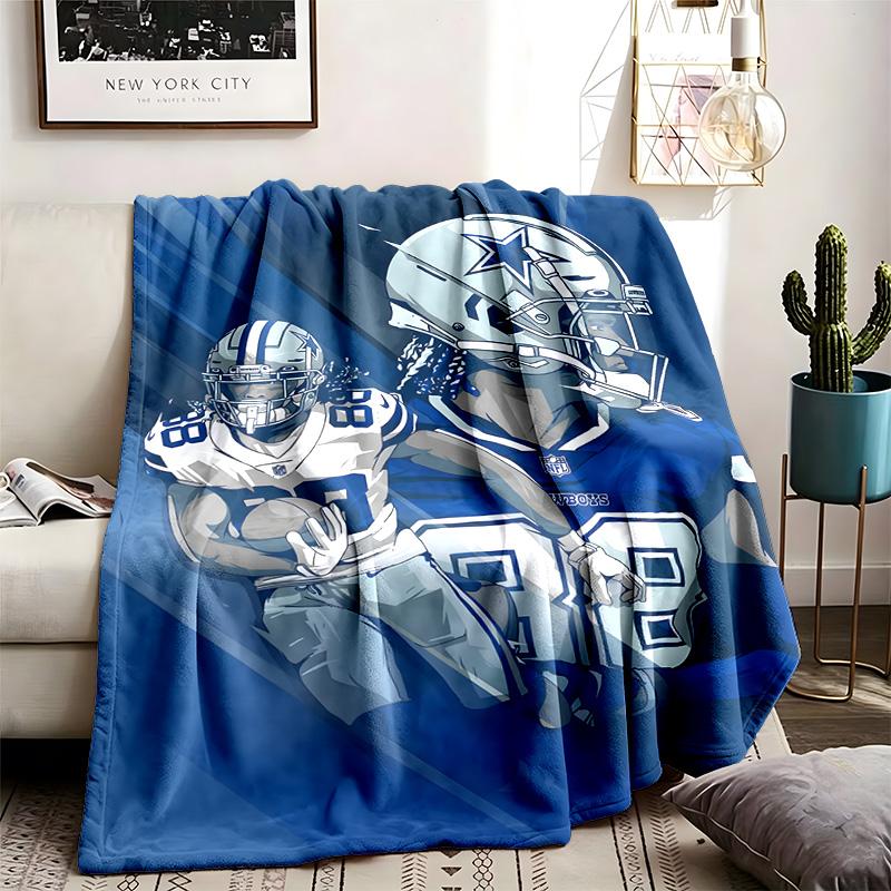 Dallas Cowboys Theme Personalized Outdoor Flannel Blankets Soft And Suitable For All Seasons Perfect For Sofas Beds And Camping