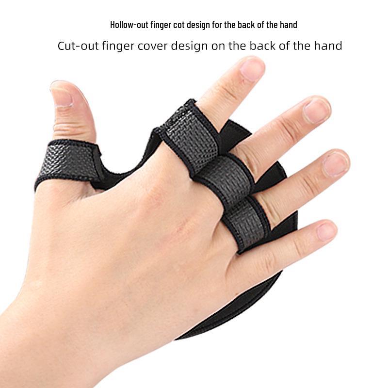 Four-Finger Fitness Non-Slip Hand Protector Gloves for Deadlift, Bench Press, and Pull-Up - Anti-Wear & Anti-Callus.