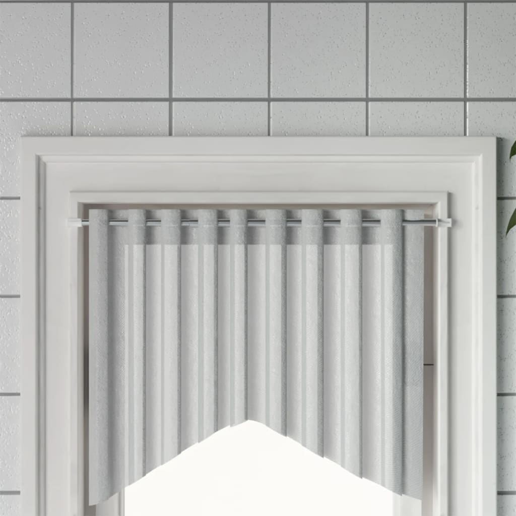 Curtain Rods 2 pcs White and Silver 40 60 cm Aluminum