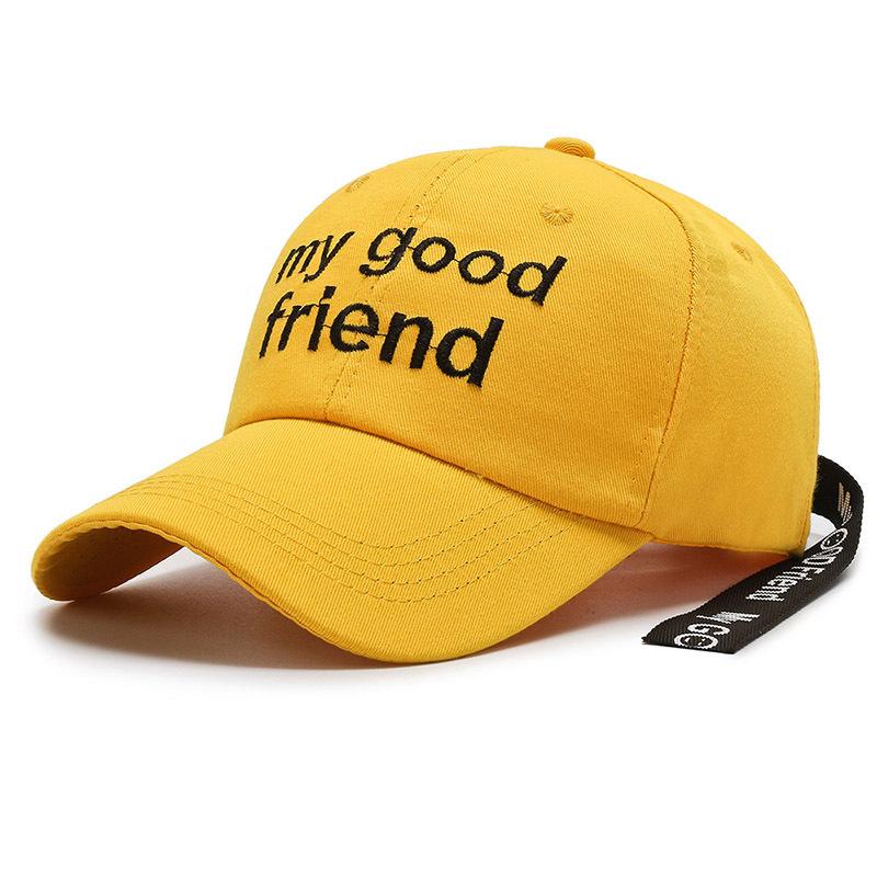 Hat Spring and Autumn New Embroidery Ribbon Baseball Cap Personalized Peaked Hat Outdoor Sun Hat Travel Hat Couple Hat