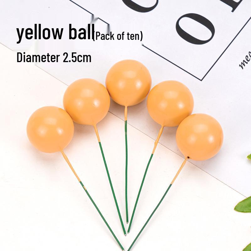100pcs Cake Toppers: Gold, Silver, and Colorful Balls for Birthday Party Decorations