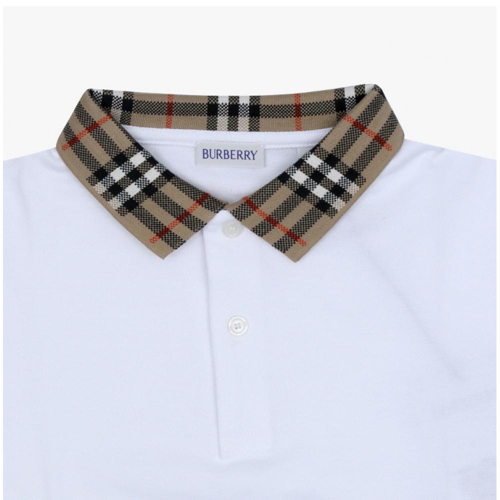Burberry Check Polo Boys Kids ShorT Sleeve T shirT 8105571 A1464