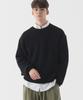 PIANER Comfortable Oversized Crew Neck Knit (Black)