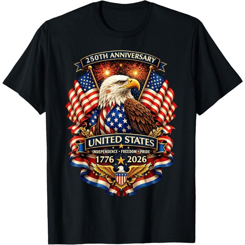 USA Independence 250th Anniversary 1776 4th of July T-Shirt L