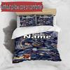 3pcs Duvet Cover Set (1*Duvet Cover + 2*Pillowcase, Without Core), Custom Name Batman Pattern Bedding Set, Home Bedroom Decor Gift