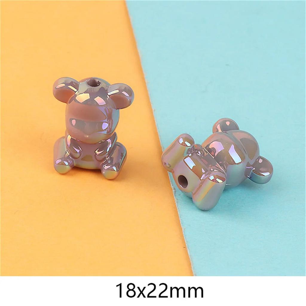 CH73 5Pcs Bear Strawberry Beads Beautiful Multicolor Beads Handmade Diy Necklace Bracelet Jewelry Handmade Beads Accessories